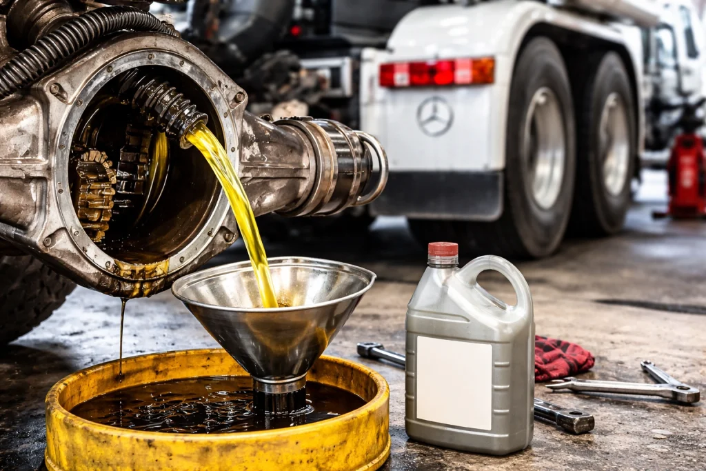 حجم روغن دیفرانسیل بنز ده تن